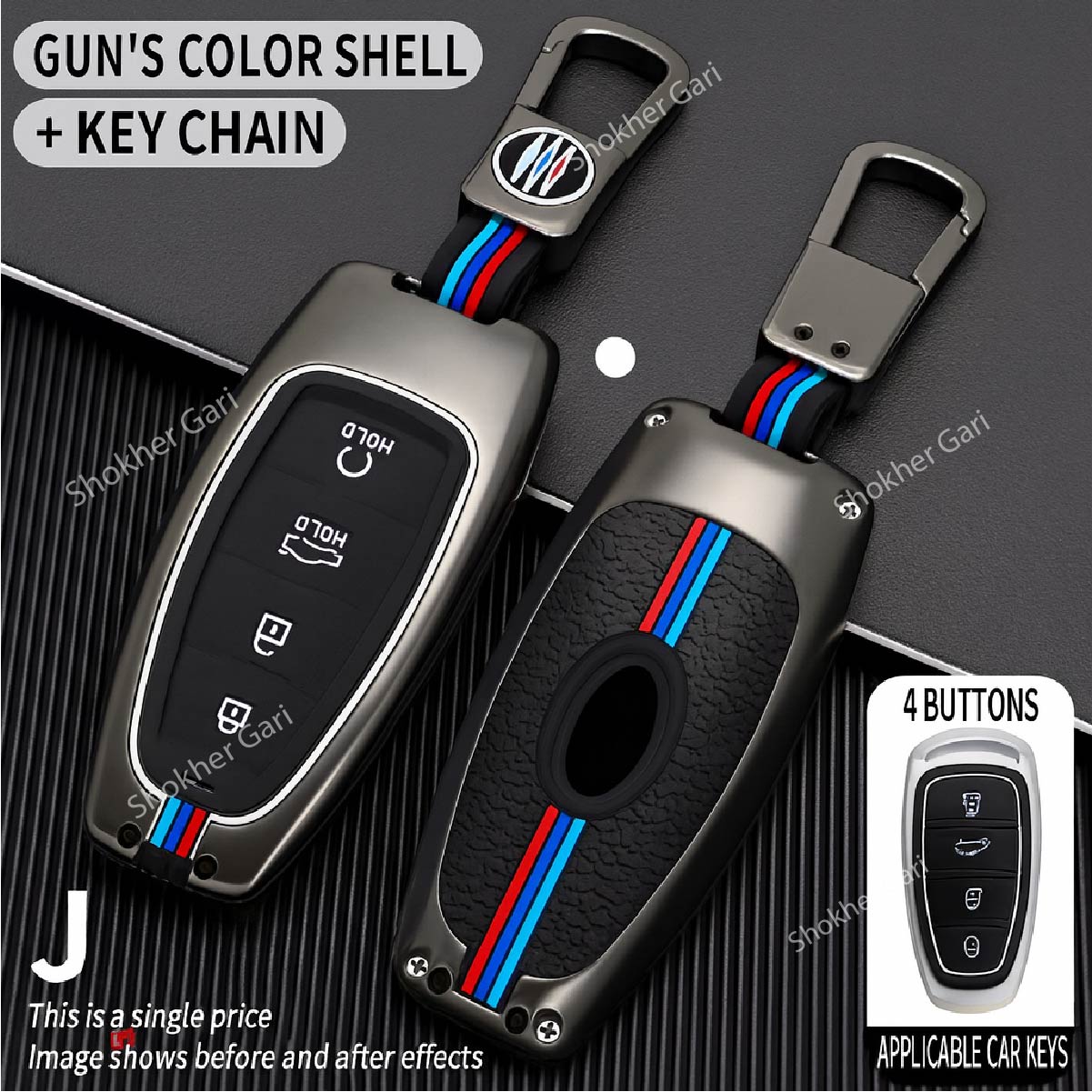 M/Y Zinc Alloy Key Cover Protection Metal Remote Cover For Toyota , Honda, Nissan, Mitsubishi,Hyundai, MG ,BMW Strong Key Cover image 34