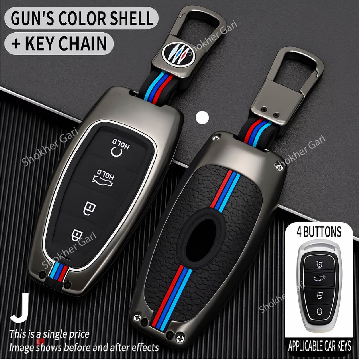 M/Y Zinc Alloy Key Cover Protection Metal Remote Cover For Toyota , Honda, Nissan, Mitsubishi,Hyundai, MG ,BMW Strong Key Cover image 34