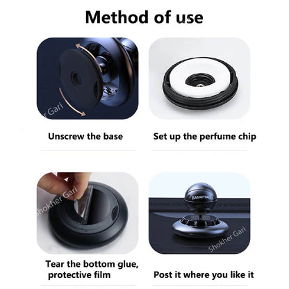 Basketball Solar Air Freshener Perfume And Showpiece image 2