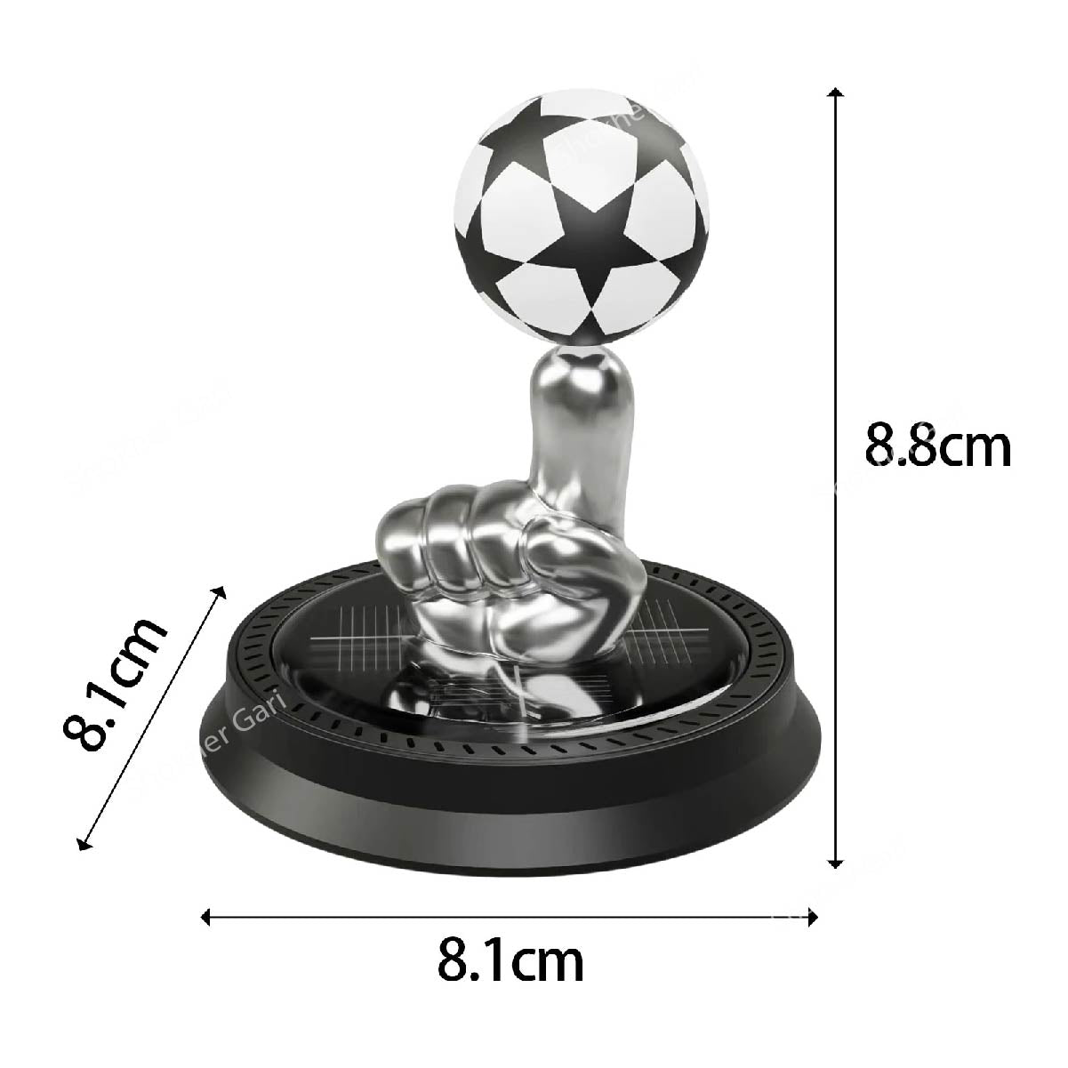 1pcs Football on Fingure Solar Car Perfume image 4