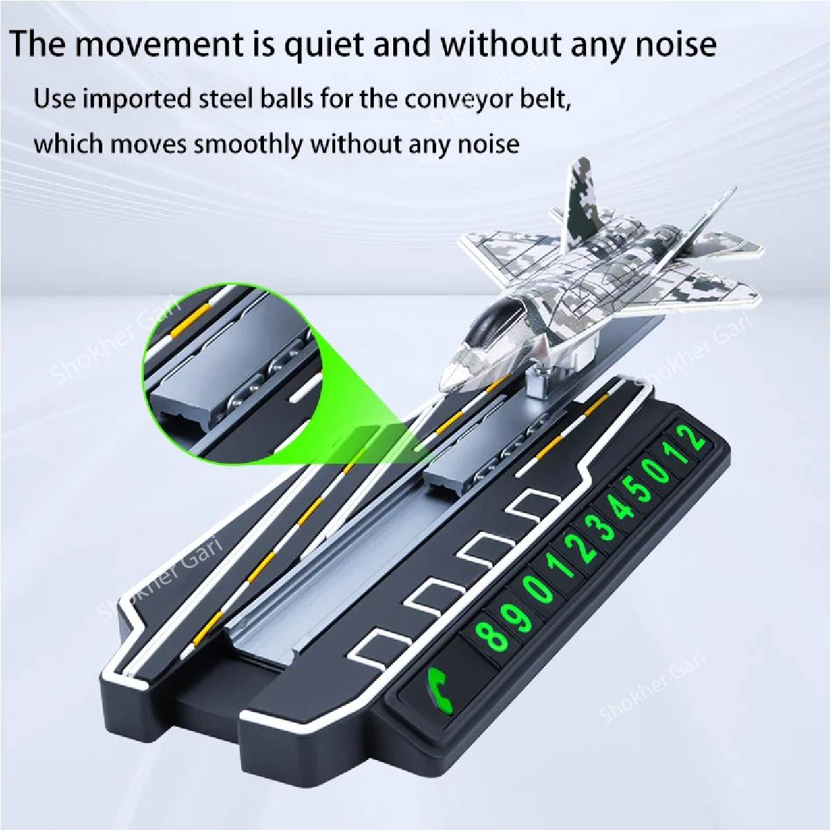 Car Dashboard Sliding Airplane Parking Number image 3