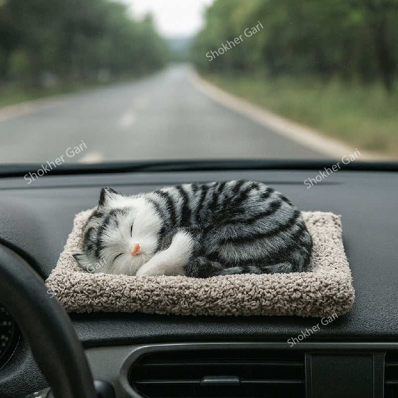 Sleeping Cute Cat for Car Dashboard image 0