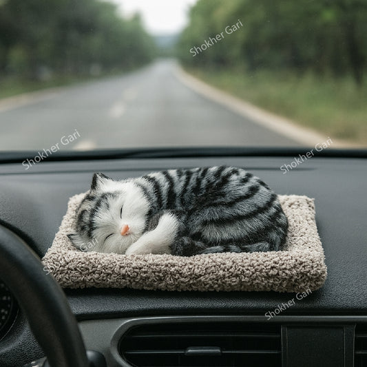 Sleeping Cute Cat for Car Dashboard image 0