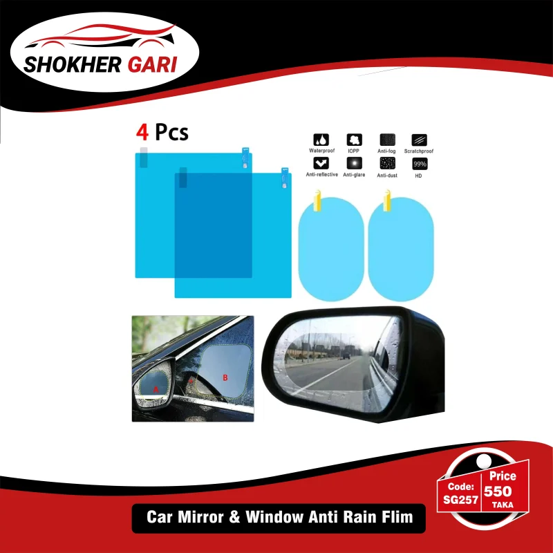 Car Mirror and Window Anti Rain Film