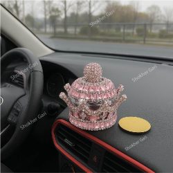 Crystal Crown Car Air Freshener - Crystal Car Fragrance Ornament with Refreshing Smell