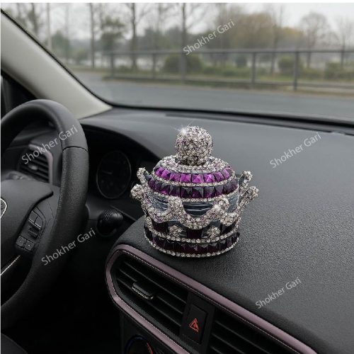 Crystal Crown Car Air Freshener - Crystal Car Fragrance Ornament with Refreshing Smell - Image 2