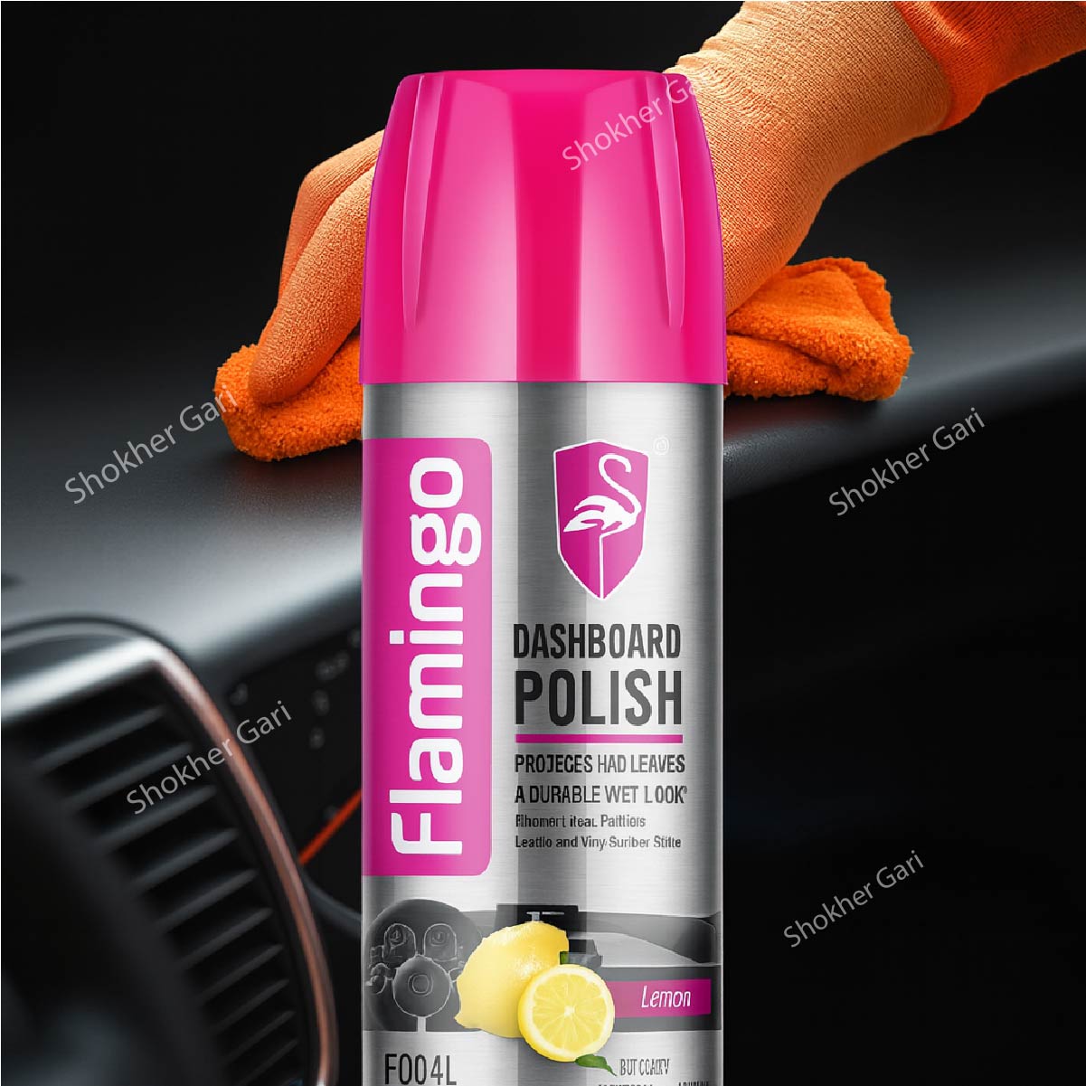 SG133 Flamingo Dashboard Polish 450 ML 299 TK (1) Flamingo Dashboard Polish - 450 ml - Image 1