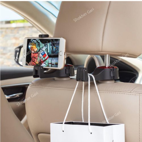 Car Headrest hook Mobile holder- 1Pcs - Image 1
