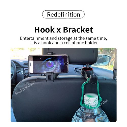 Car Headrest hook Mobile holder- 1Pcs - Image 5