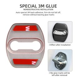 Metal 4Pcs Car Door Lock Protect Cover