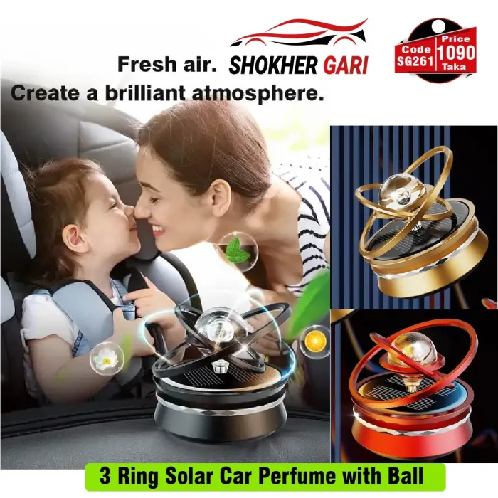 3 Ring Solar Car Air Freshener