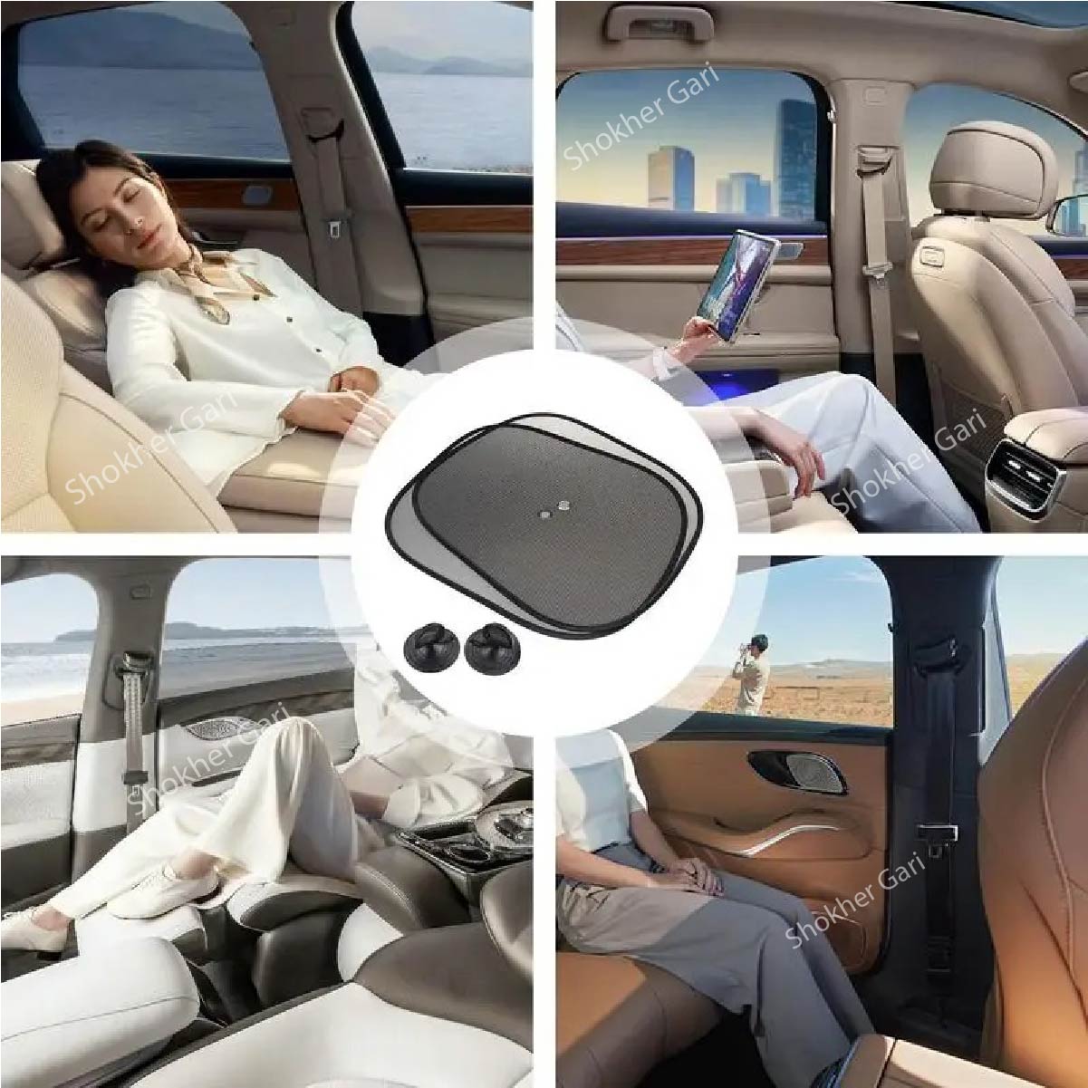 SG06 2pcs Car window shade 350 TK (1) Car window shade- 2 pieces Sunshade for car window - Image 1