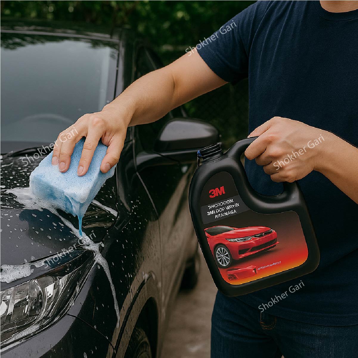SG147 3M Car Washing Shampoo with Wax 1000ML 880 TK (4) 3M Car Washing Shampoo with Wax for Ultimate Shine- Car Quick Wash 1000ML - Image 1