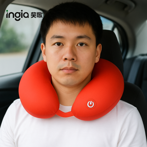 Portable Relaxation Travel Pillow-vibrating Neck Massage Pillow-Battery System Pillow 4 colours - Image 1