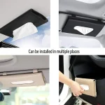 Sun visor tissue box