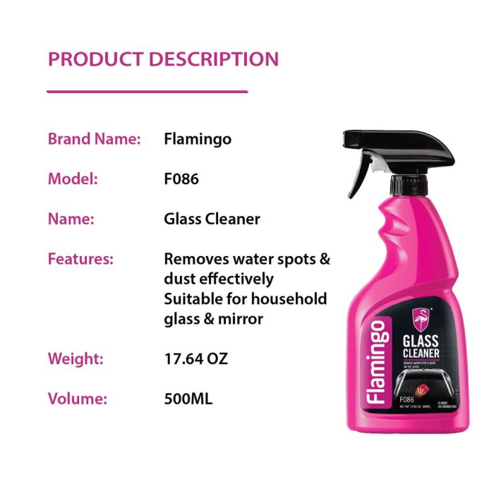 Flamingo Car Glass Cleaner