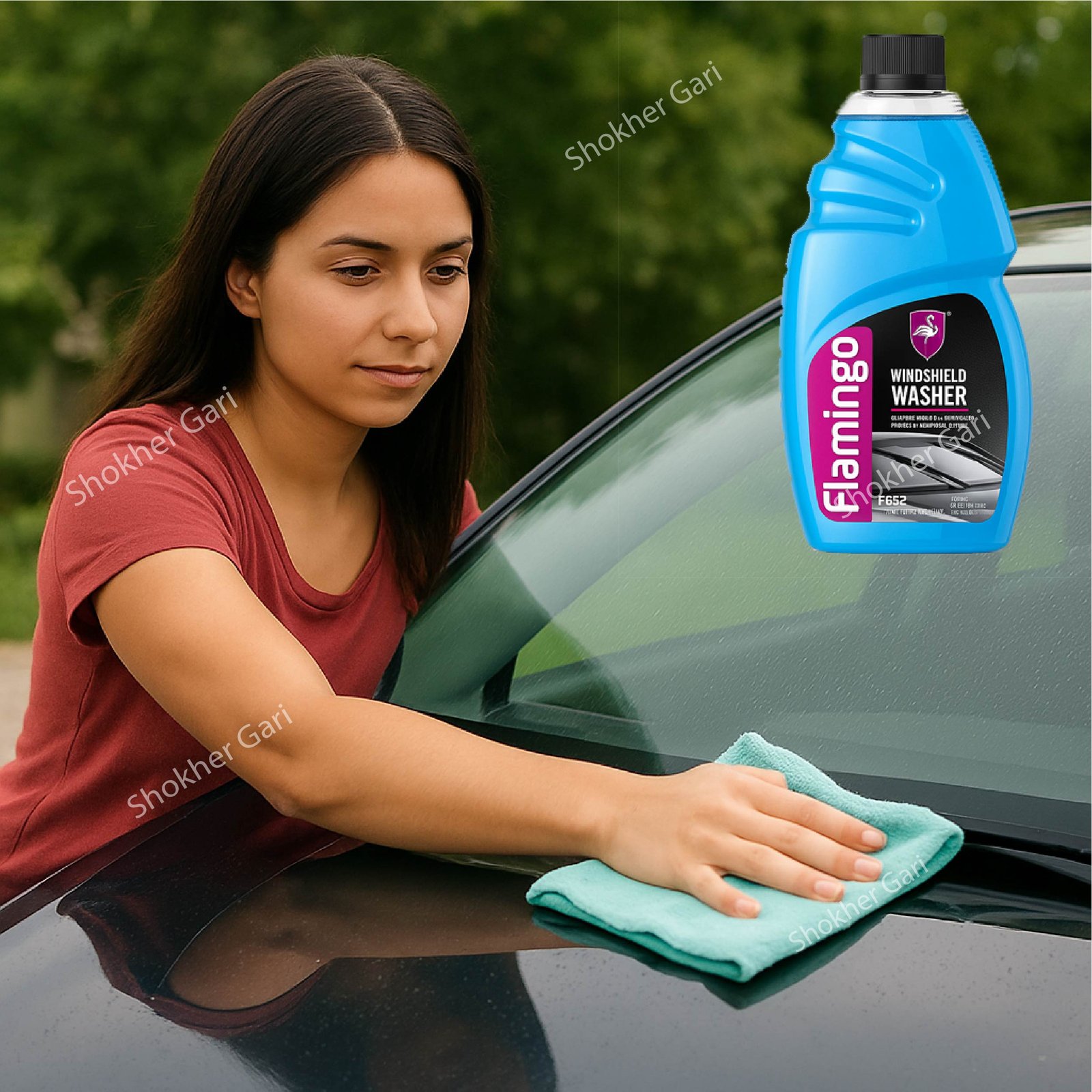 SG123-01 Flamingo Windshield Washer 500ml - Image 1