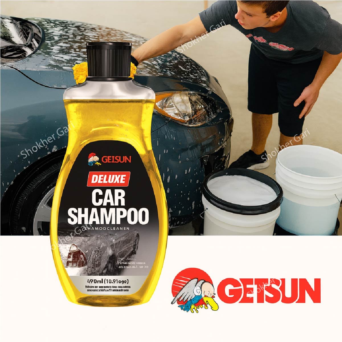 SG140 Getsun Car Shampoo 299 TK (1) Getsun Car Shampoo 500ml - Image 1