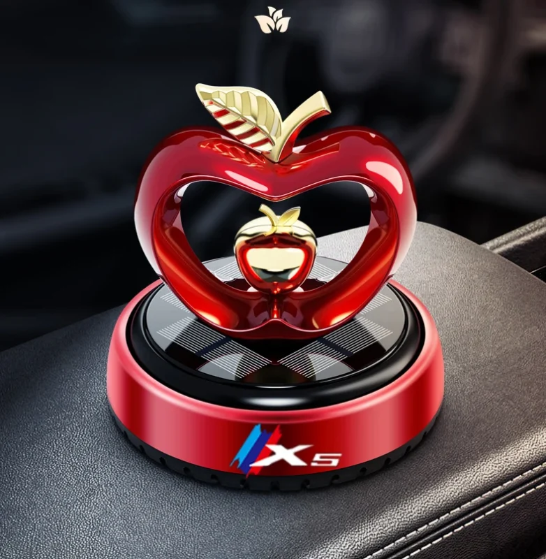 Car Air Freshener Solar Rotating Apple