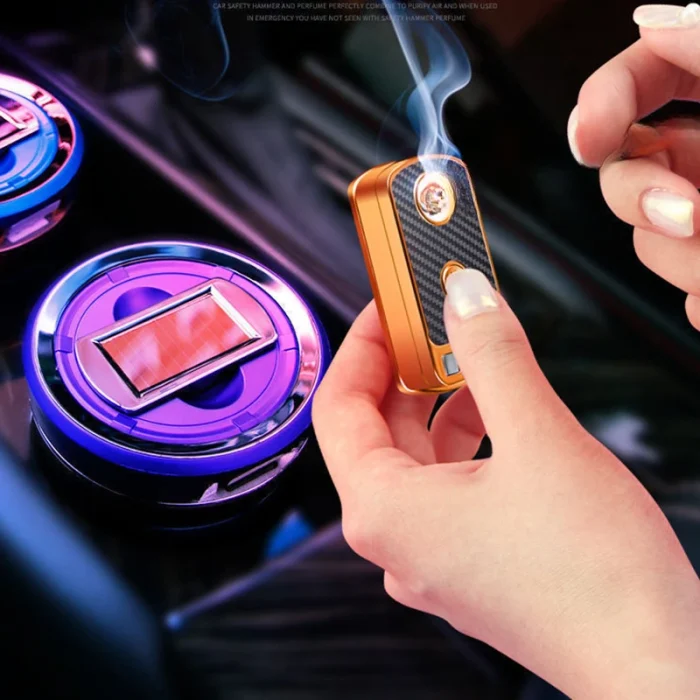 Rechargeable Solar Energy LED Car Ashtray