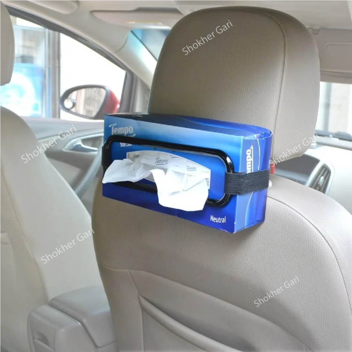 SG681 Car Sun Visor Tissue Box Holder- Seat Back Plastic Tissue Box Holder 250 TK (3) Car Sun Visor Tissue Box Holder- Seat Back Plastic Tissue Box Holder - Image 1