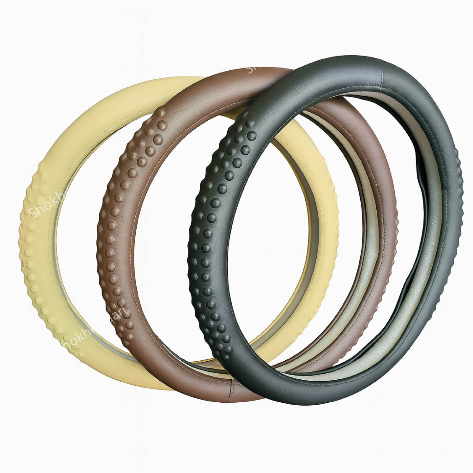 SG698 Original Leather Car Steering Cover 1950 TK (1) Original Leather Car Steering Cover - Image 1