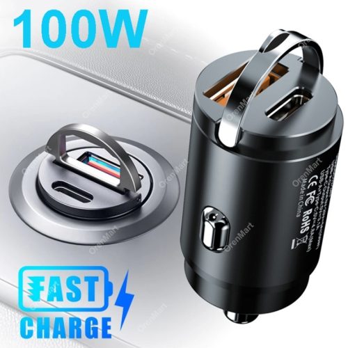 100W Mini USB Pugan Car Fast Charger - Image 6