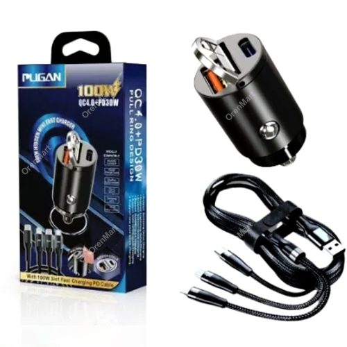 100W Mini USB Pugan Car Fast Charger - Image 1