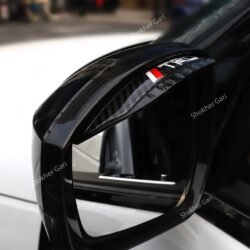 TRD Carbon Fiber Rear View Side Mirror Rain Guard 2 Pieces Set