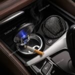 Portable BMW Mini Ashtray Carbon Fiber  LED Ashtray-1