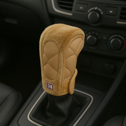 Velvet Leather Car Gear Shift Lever Knob Cover- 2 colours