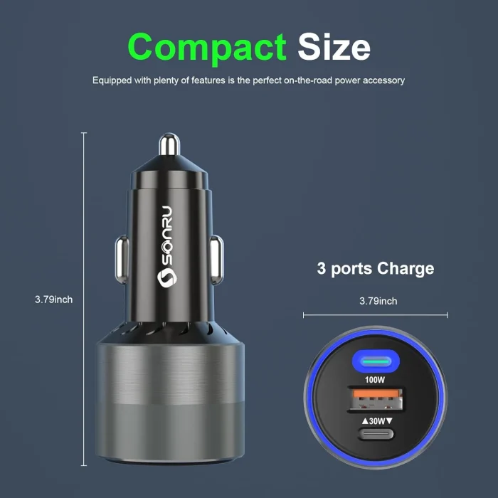 130W USB Pugan Car Fast Charger