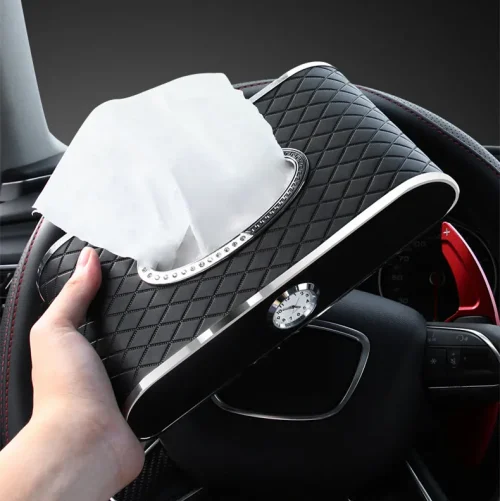 Car Tissue Box with clock