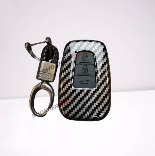 M/Y Carbon Fiber Remote Cover For Toyota CHR, Prius, Corolla Cross, Camry, Prado - Image 1