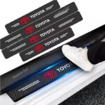 Carbon Fiber Car Door Sill Sticker Protector 4pcs Set