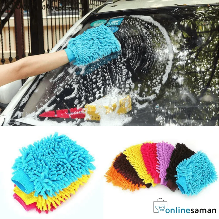 Car Washing Micro Fiber Hand Mitts