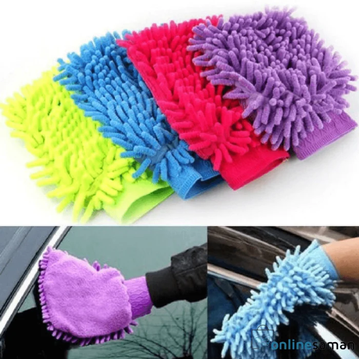 Car Washing Micro Fiber Hand Mitts