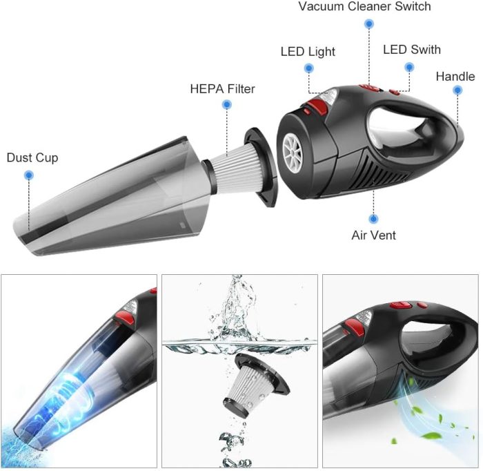 Car Vacuum Cleaner with Light