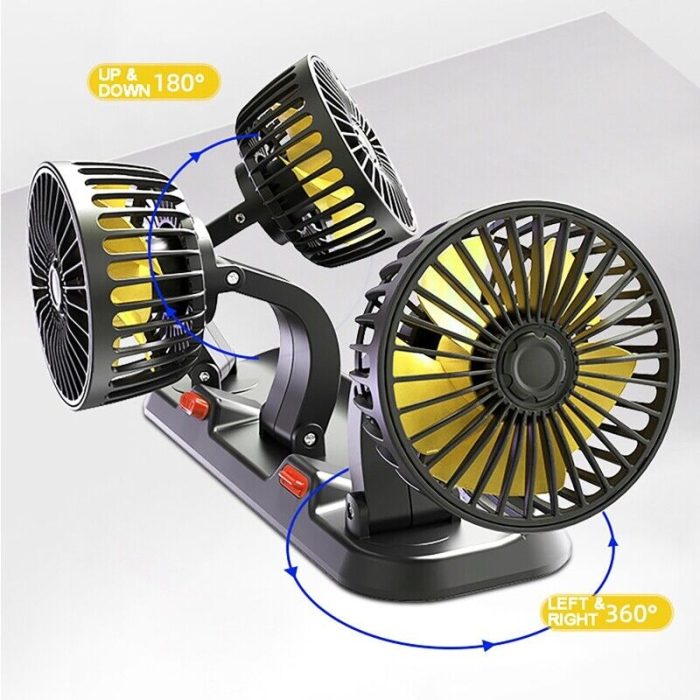 Three Headed Car Cooling Fan