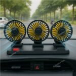 Three Headed Car Cooling Fan - 360 Degree Adjustable Car Cooling Electric Fan