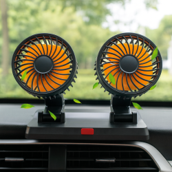 Two Head Electric Fan 360 Degree Adjustable