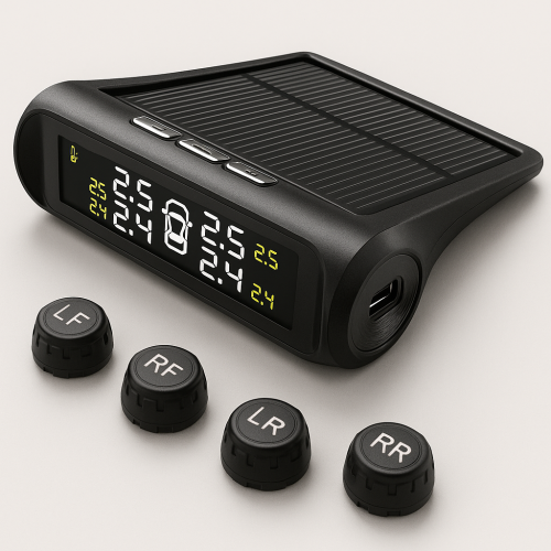TPMS Car Tire Pressure Monitoring System (Solar Powered) - Image 1
