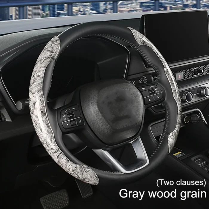 Car Wood Steering Wheel Cover