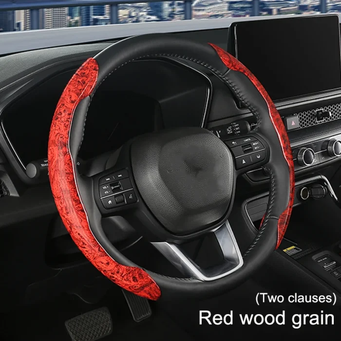 Car Wood Steering Wheel Cover