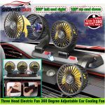 Three Headed Car Cooling Fan