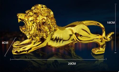 Metal Gold Plated Lion Showpiece