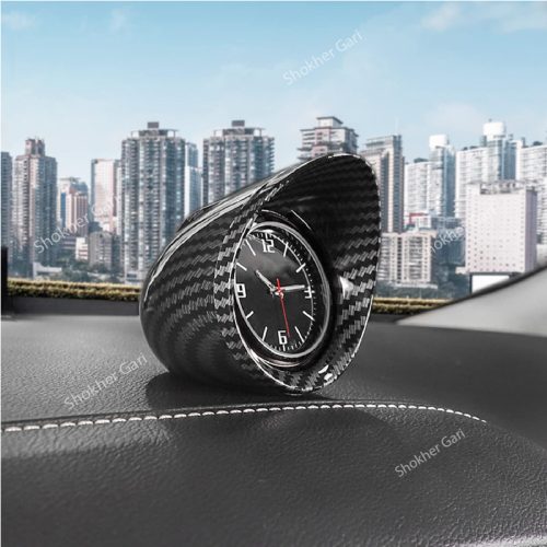 Carbon Fiber Clock for Car Dashboard - Image 1