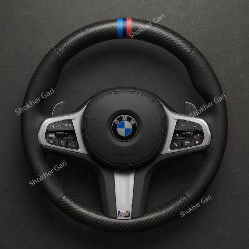Car 3 Color Half Carbon Steering Wheel cover - Image 2