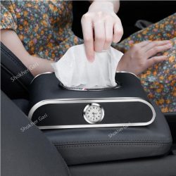Car Tissue Box with Clock Number Plate