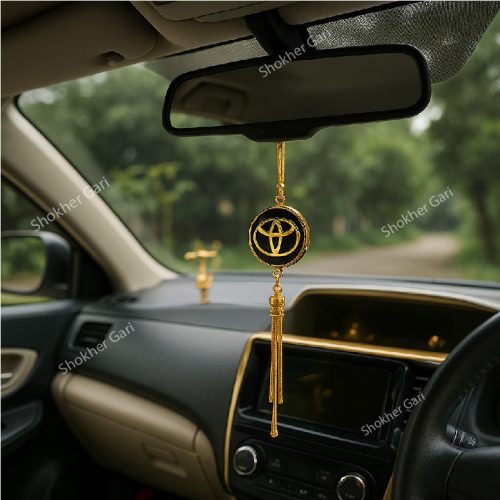 Toyota Golden Car Hanging Chain - Image 3
